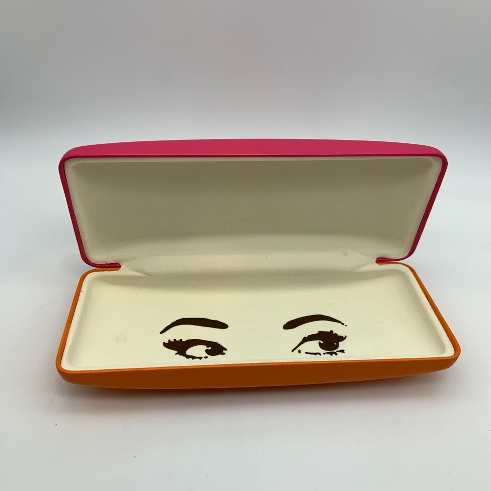 Kate Spade Women's Colorblock Pink & Orange Hard Glasses Case - Picture 9 of 13